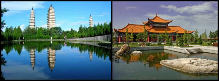 trois pagodes et temple